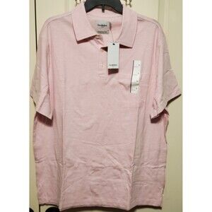 Goodfellow & Co Men's Polo Pocket Shirt 3 Buttons Light Pink Size XL NEW W/TAGS